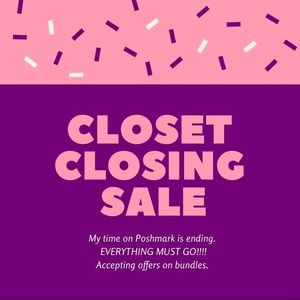 Closet closing sale!!! Closet will close in 2 weeks!!